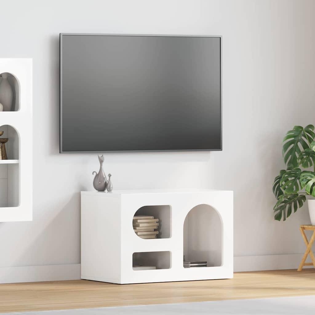 TV-skab Høj gloss hvid 60 x 35 x 40 cm Konstrueret træ billede