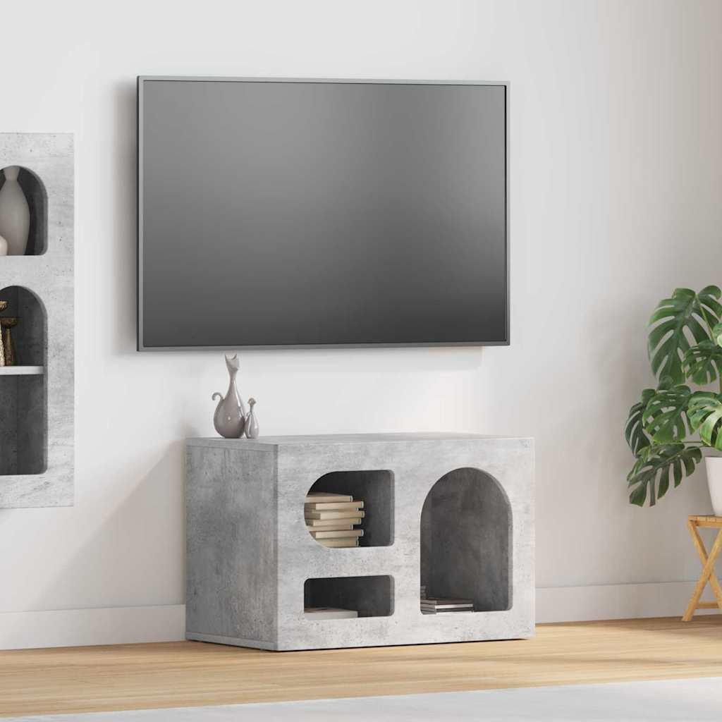 TV-skab Beton Grå 60 x 35 x 40 cm Konstrueret træ billede