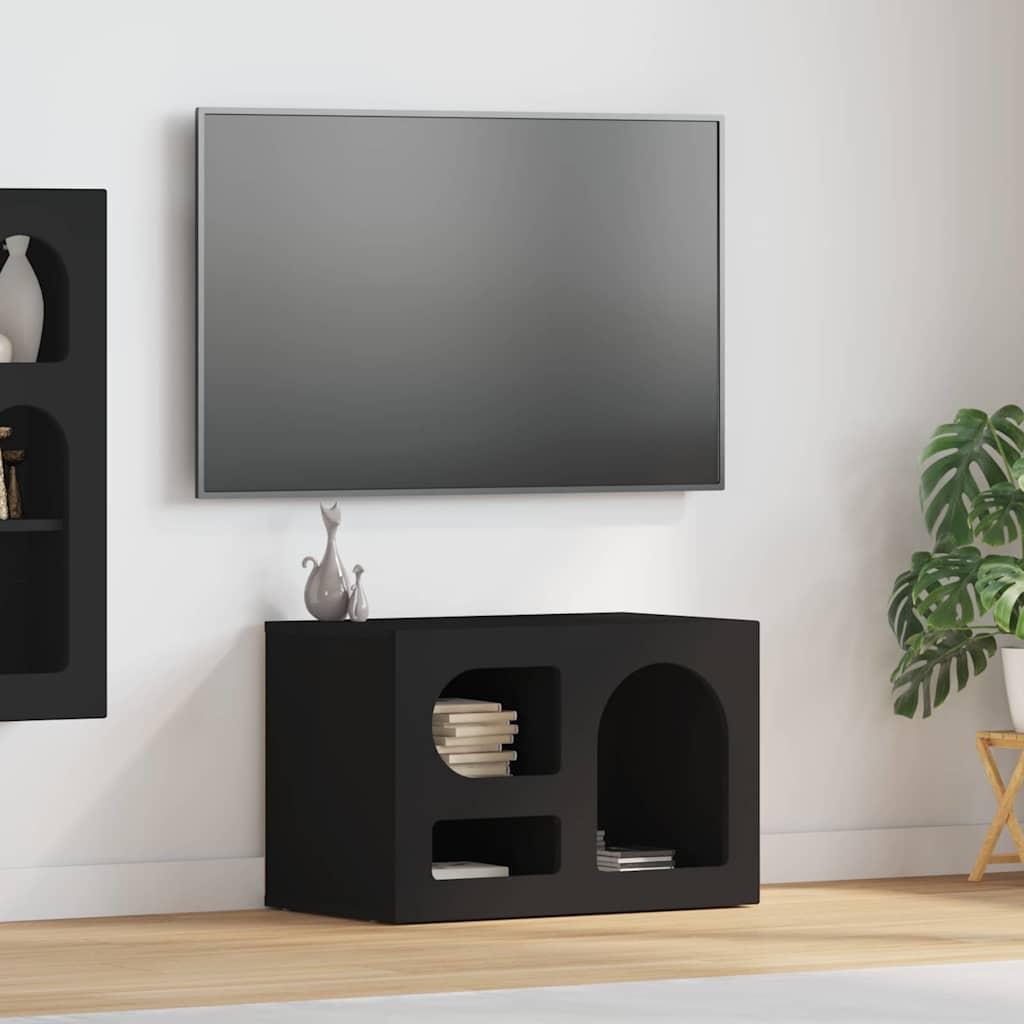 TV-skab Sort 60 x 35 x 40 cm Konstrueret træ billede