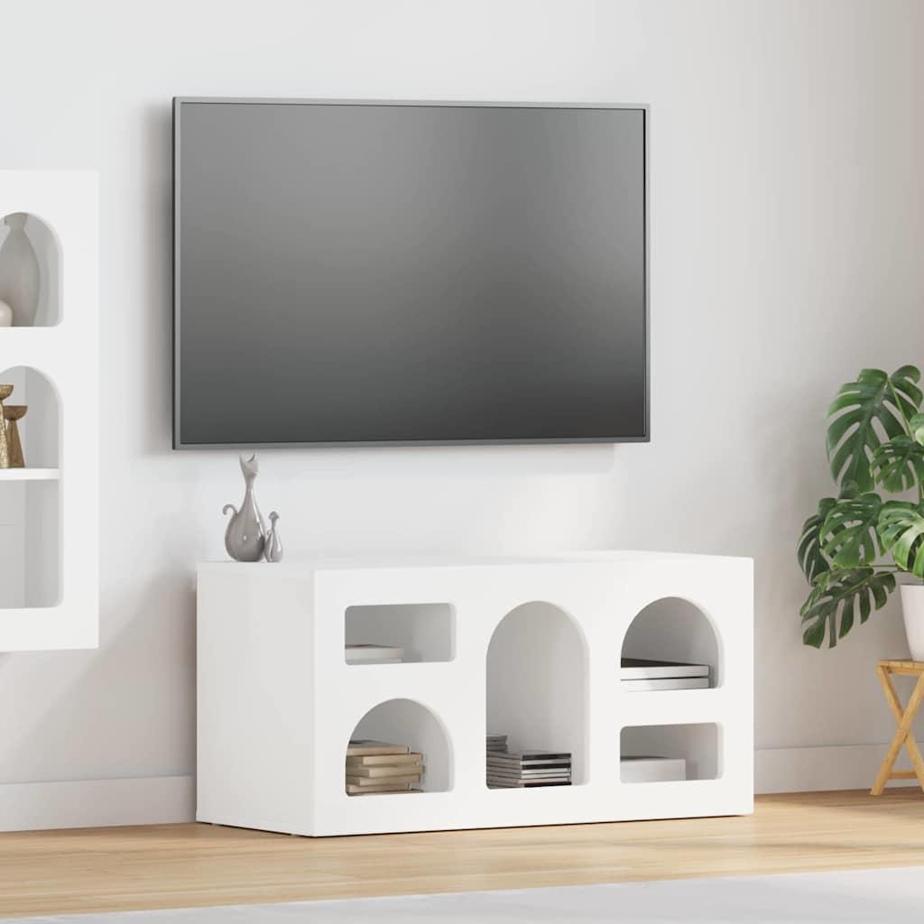 TV-skab Hvid 80 x 35 x 40 cm Konstrueret træ billede