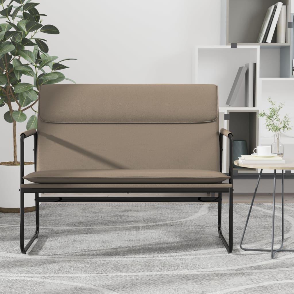 Bænk 100x64x80 cm kunstlæder cappuccinofarvet billede