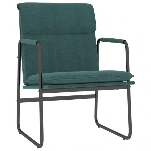 Loungestol i stof - mørkegrøn, 55 × 64 × 80 cm