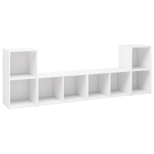 Tv-skabe 4 stk. 72x35x36,5 cm konstrueret træ hvid