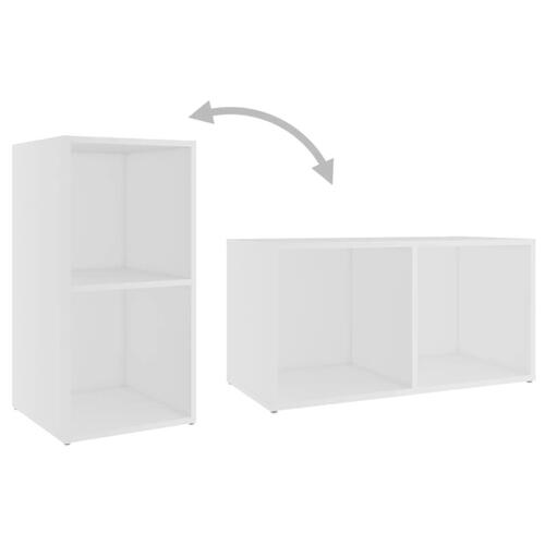 Tv-skabe 4 stk. 72x35x36,5 cm konstrueret træ hvid