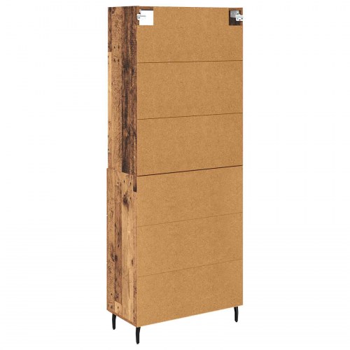 Highboard i gammelt træ med 3 skuffer