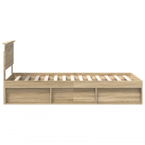 Sengestel med hovedgavl Sonoma-eg 90 x 190 cm