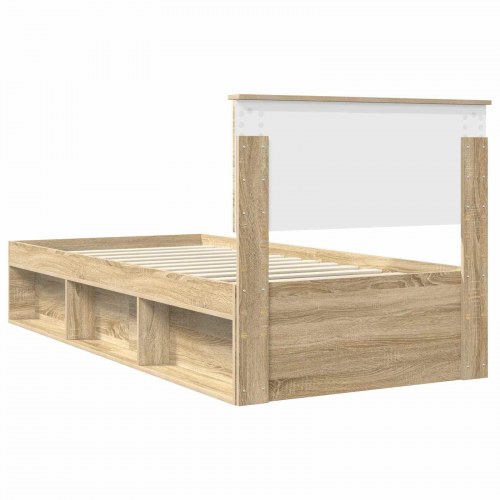 Sengestel med hovedgavl Sonoma-eg 90 x 190 cm