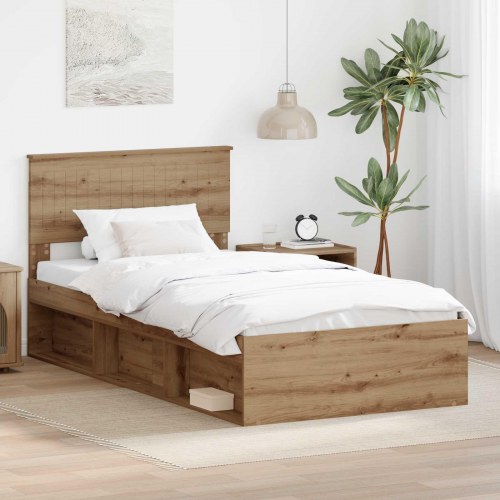 Sengestel med hovedgavl Artisan-eg 100 x 200 cm