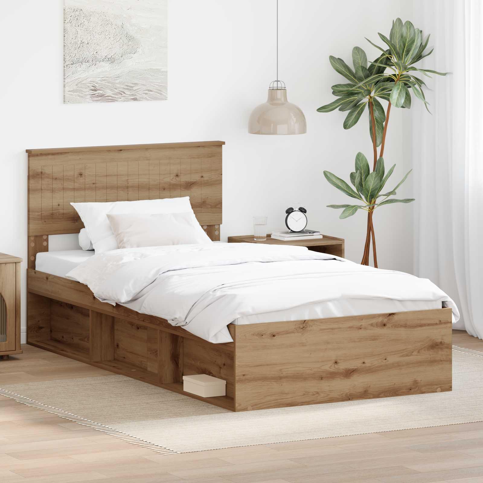 Sengestel Artisan eg 100 x 200 cm Massiv fyrretræ billede