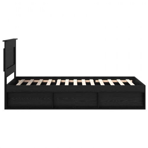 Sengestel i sort eg 75 x 190 cm med sengegavl