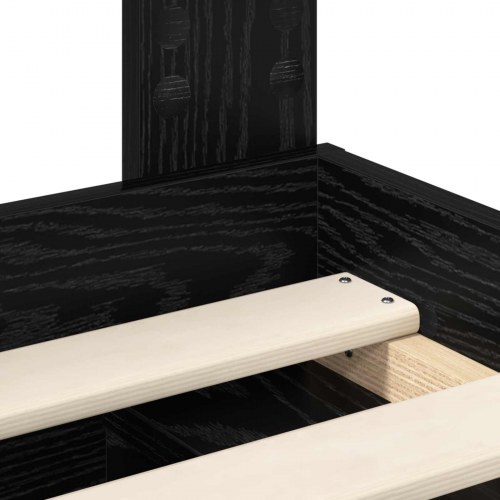 Sengestel i sort eg 75 x 190 cm med sengegavl