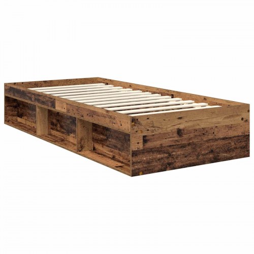 Sengestel i gammelt træ 90 x 200 cm med hovedgærde