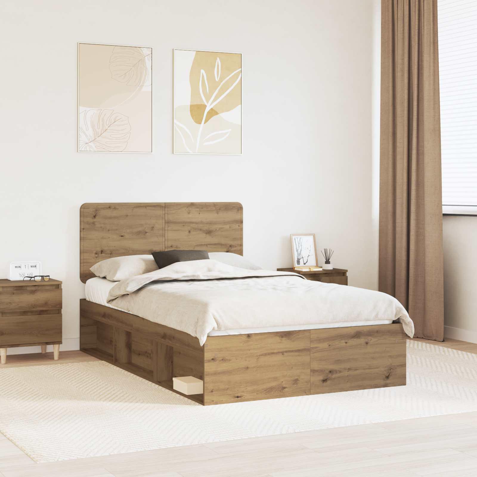 Sengestel Artisan eg 135 x 190 cm Massiv fyrretræ billede