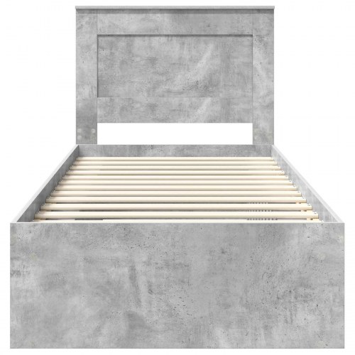 Sengestel betongrå 90 x 200 cm i konstrueret træ