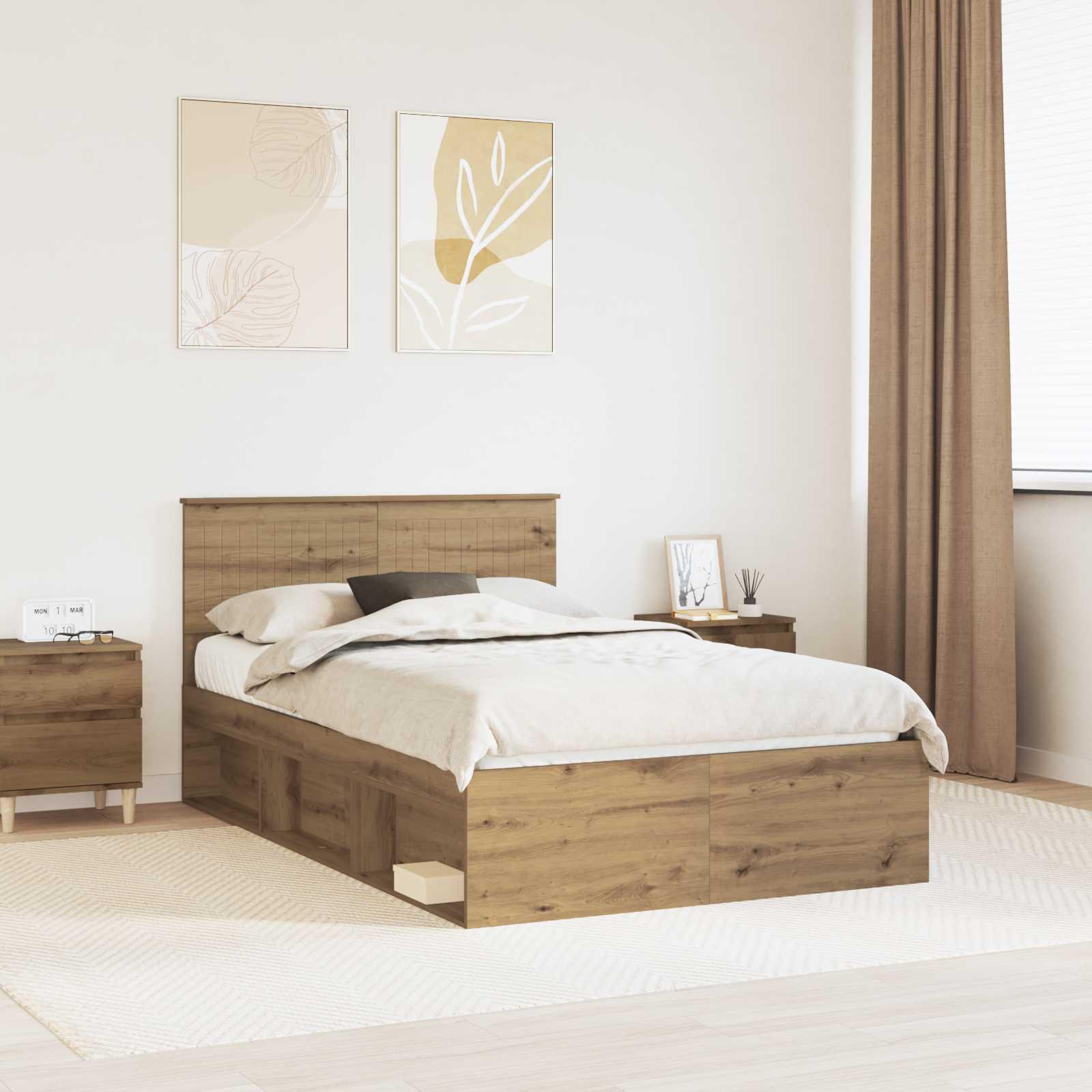 Sengestel Artisan eg 120 x 190 cm Massiv fyrretræ billede