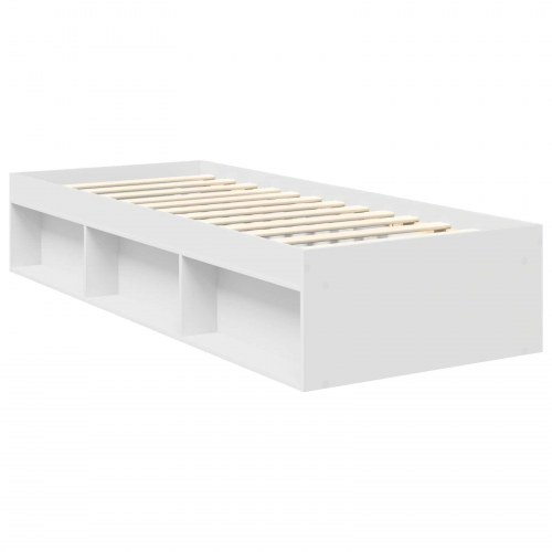 Sengestel hvid 75 x 190 cm med hovedgærde
