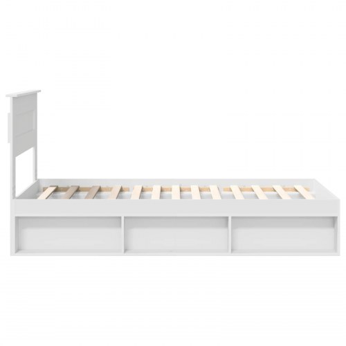 Sengestel hvid 75 x 190 cm med hovedgærde