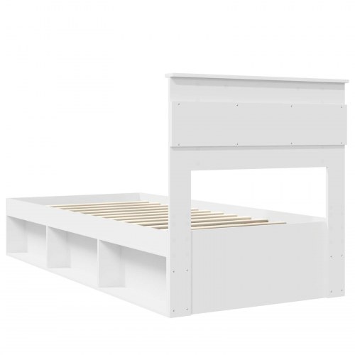 Sengestel hvid 75 x 190 cm med hovedgærde