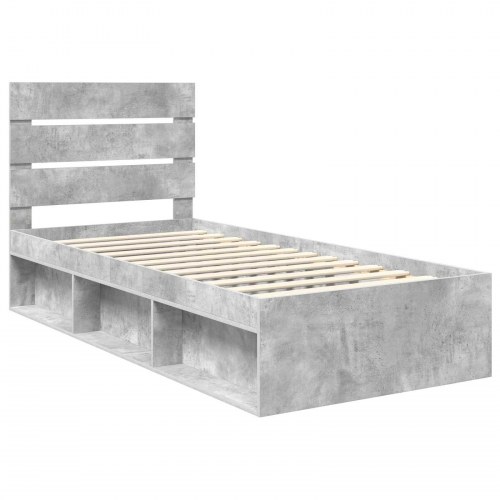 Sengestel med hovedgærde - beton 90 x 200 cm