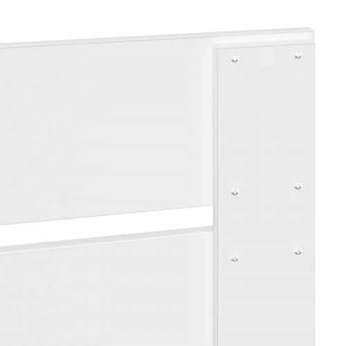 Sengestel med hovedgærde - hvid 90 x 200 cm, konstrueret træ og massivt fyr