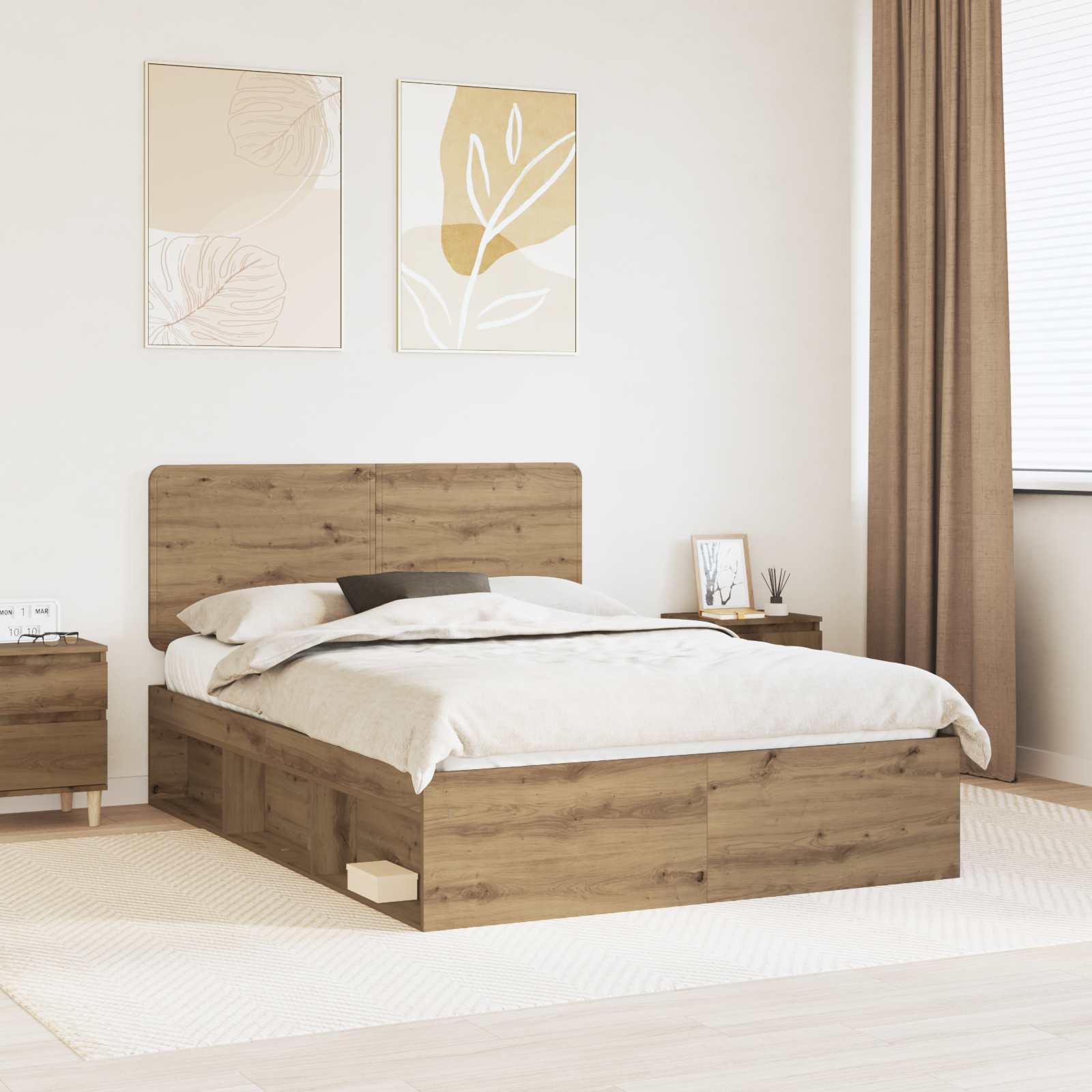Sengestel Artisan eg 150 x 200 cm Massiv fyrretræ billede