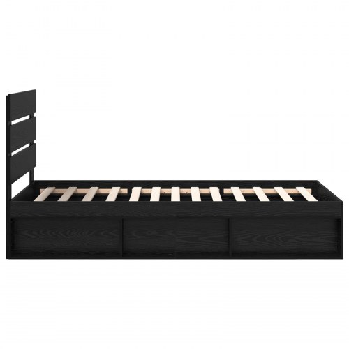 Sengestel med hovedgærde 100 x 200 cm - sort