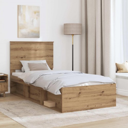Sengestel med hovedgærde 90 x 200 cm - Artisan eg