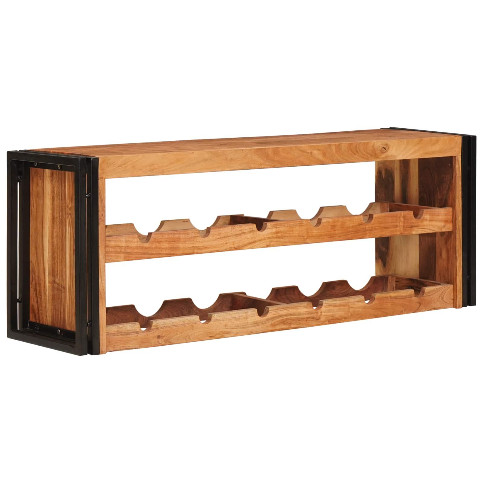Vinfad Brun 100 x 45 x 33 cm Massivt Akacietræ billede