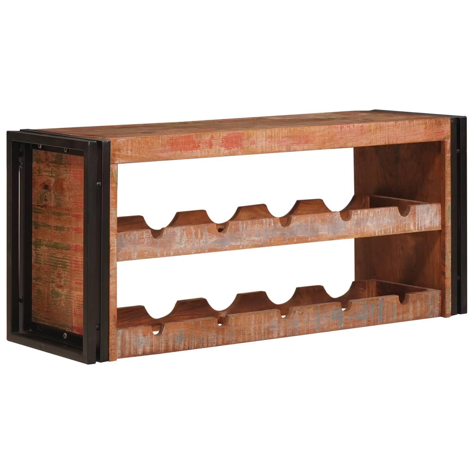 Vinfad Brun 100 x 45 x 33 cm Solid genvundet træ billede