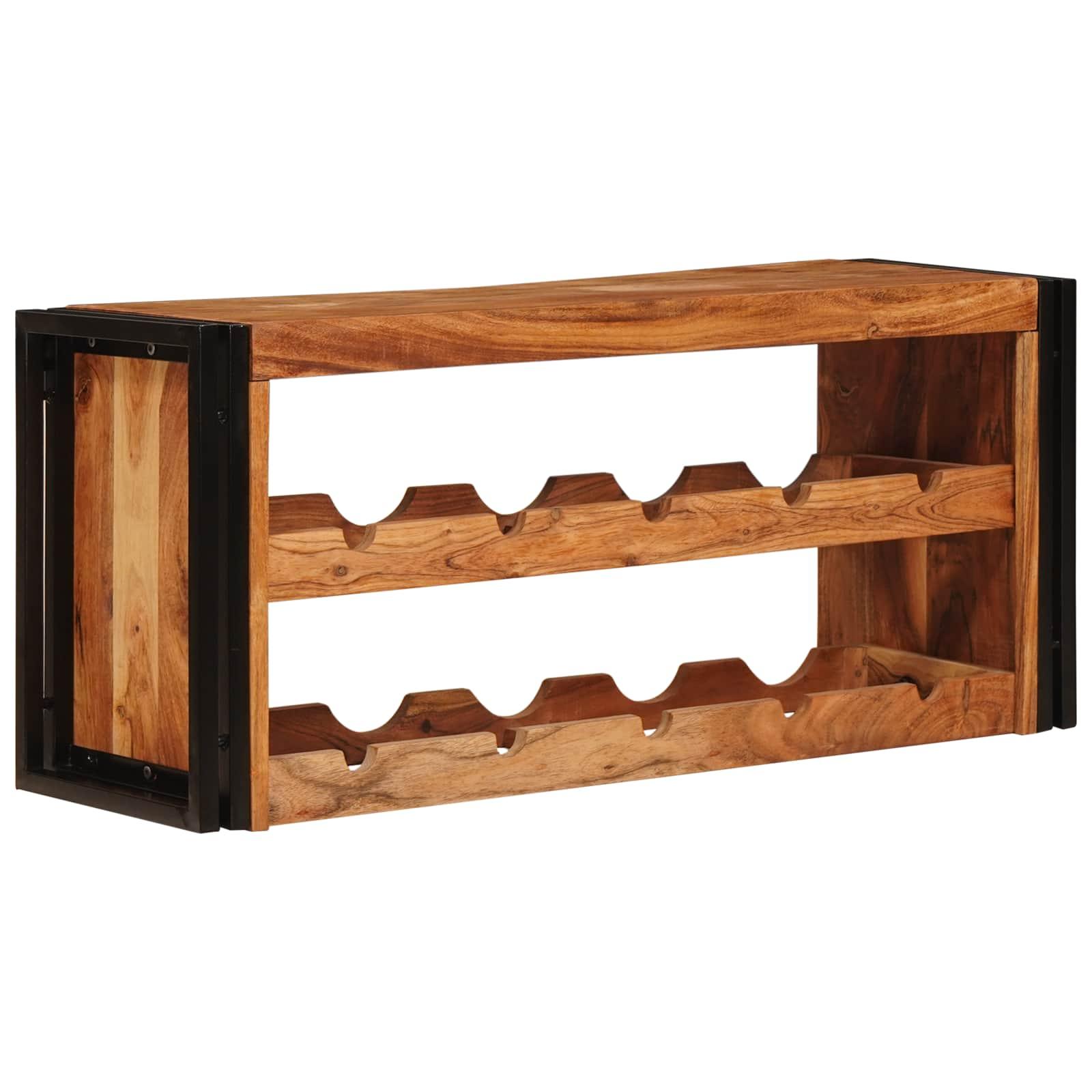 Vinfad Brun 100 x 45 x 33 cm Massivt Akacietræ billede