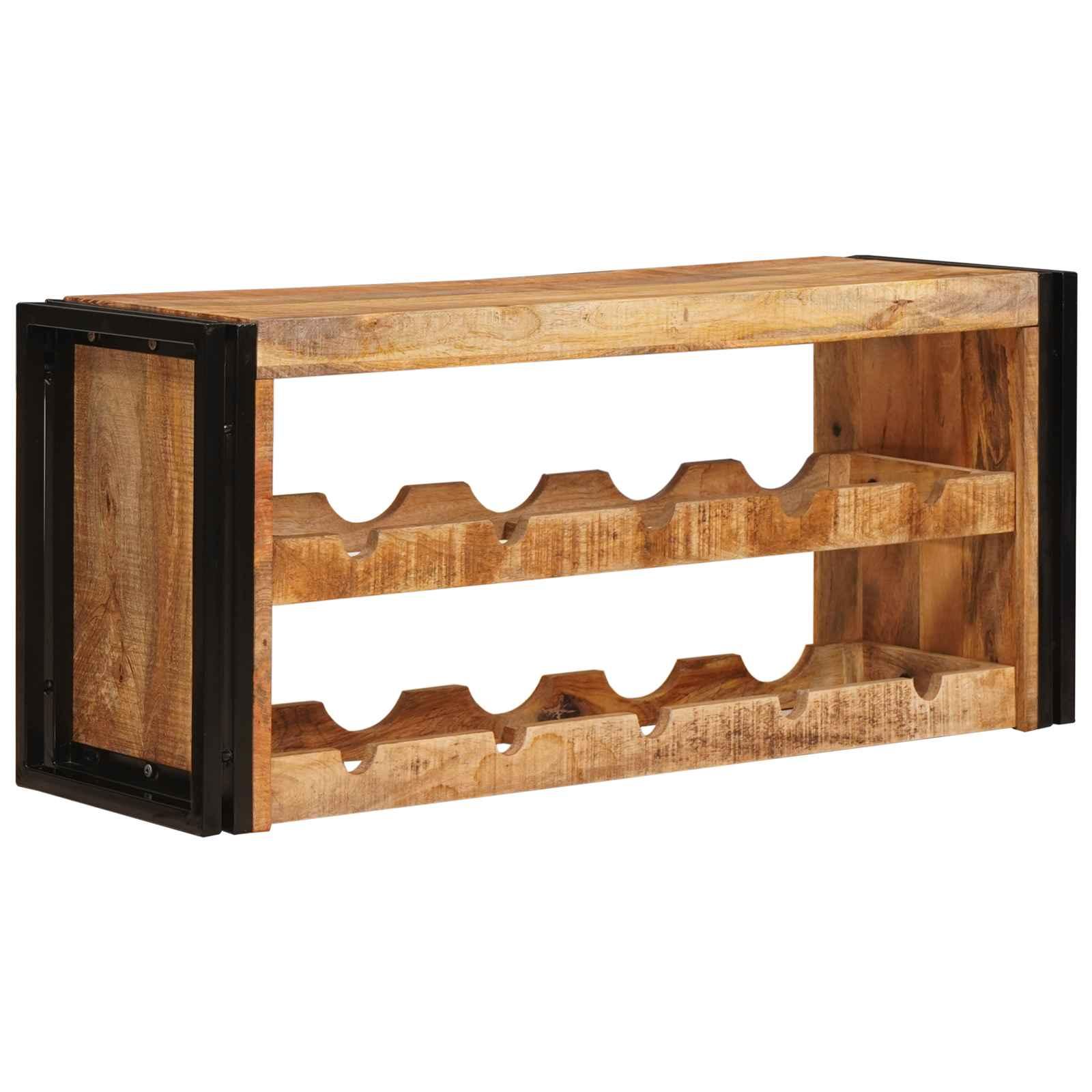 Vinfad Brun 100 x 45 x 33 cm Solid Grov Mango Træ billede