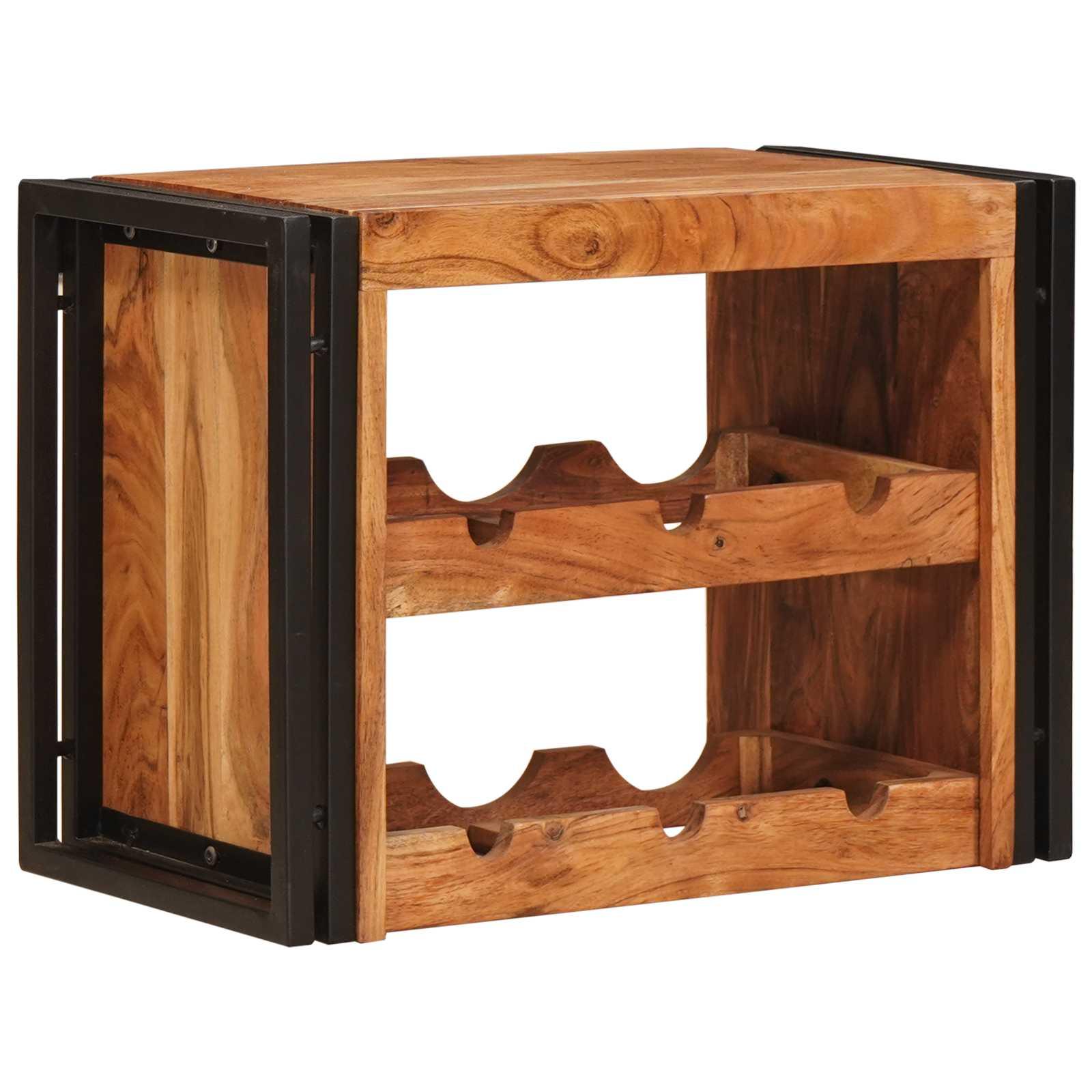 Vinfad Brun 100 x 45 x 33 cm Massivt Akacietræ billede