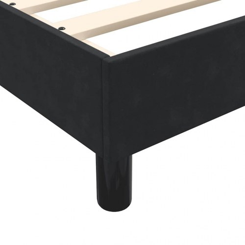 Kontinentalseng med madras 90x220 cm fløjl sort