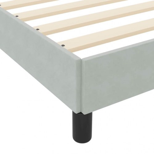 Kontinentalseng med madras 100 x 210 cm lysegrå stof