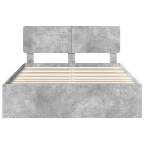 Sengestel med hovedgærde 150 x 200 cm - beton grå
