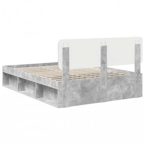 Sengestel med hovedgærde 150 x 200 cm - beton grå