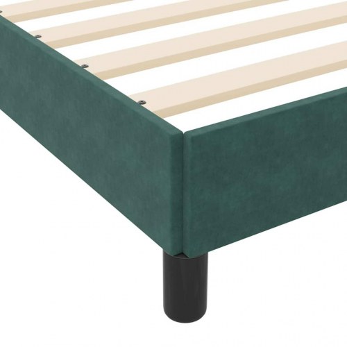 Kontinentalseng med madras Mørkegrøn 90 x 210 cm Stof