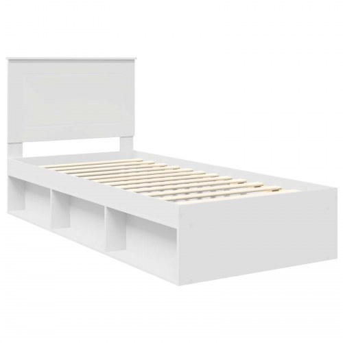 Sengestel med hovedgærde - hvid 100 x 200 cm