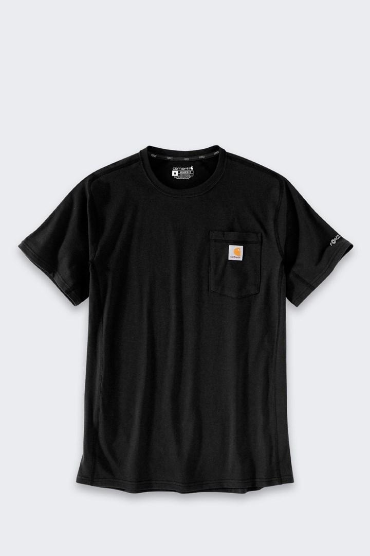 T-shirt Carhartt Force med brystlomme - sort, str. M billede
