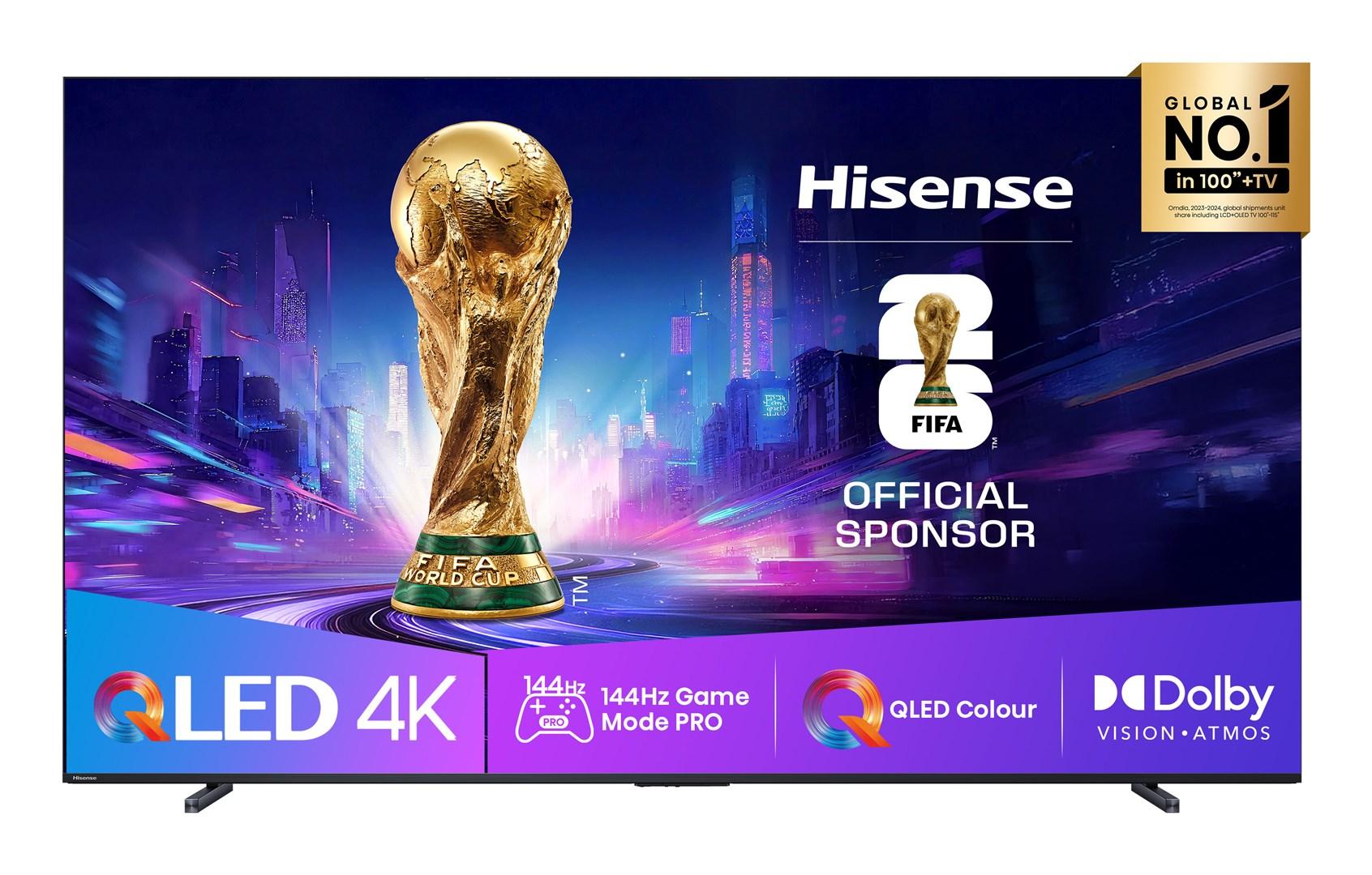 4K QLED Smart TV Hisense 100E7Q PRO 100" – sort