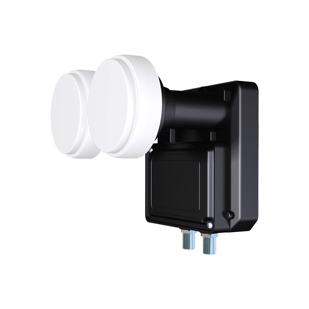 Parabol LNB twin - Inverto Low Noise 10,7-11,7 GHz (sort)