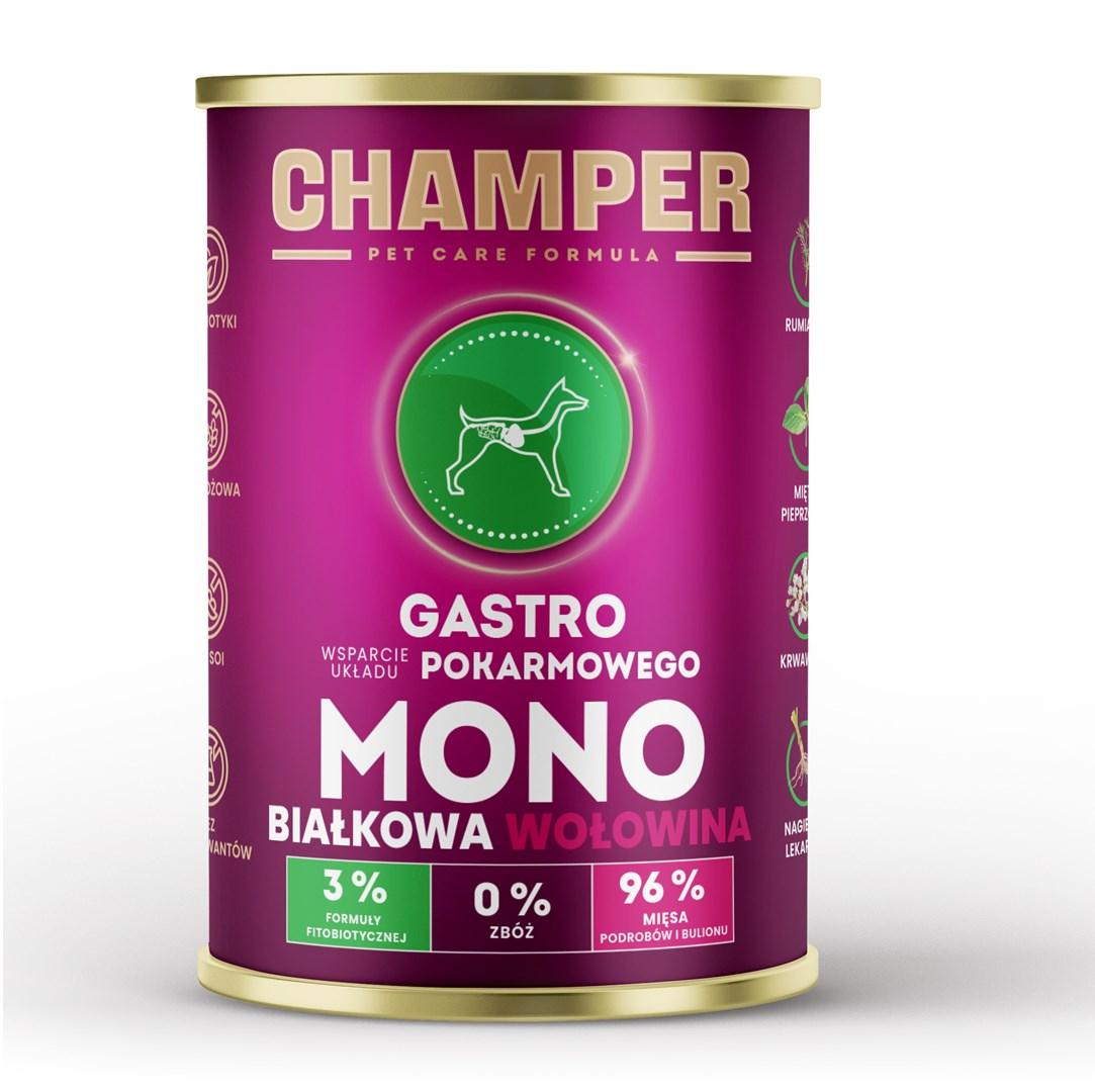 Hundefoder vådfoder CHAMPER Gastro Oksekød 400 g billede