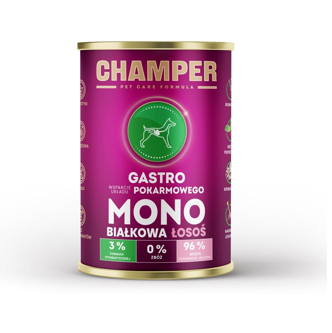 Hundefoder vådfoder – CHAMPER Gastro Laks 400 g billede
