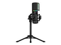 USB mikrofon Streamplify MIC TRIPOD - kablet, -36 dB, sort