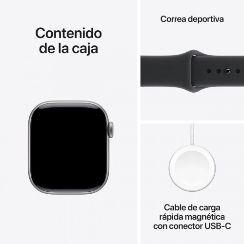 Apple Watch Series 11 42 mm GPS + Cellular - Grå med sort rem