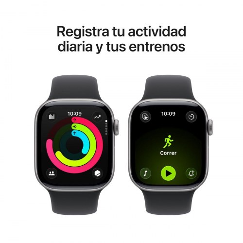 Apple Watch Series 11 42 mm GPS + Cellular - Grå med sort rem
