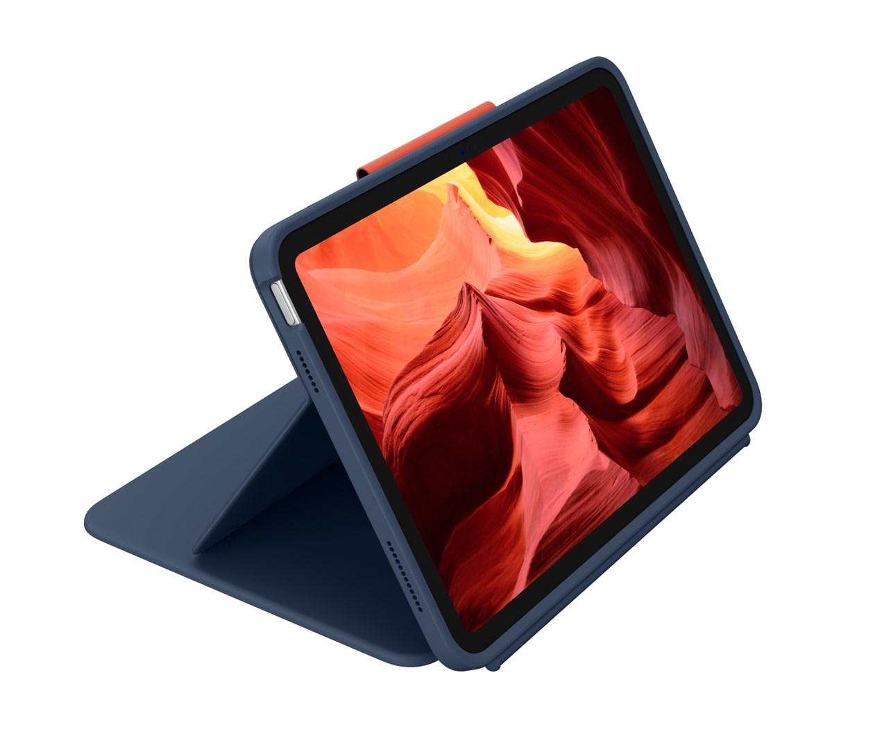 Tastatur-cover til iPad – Logitech Rugged Combo 4 (blå) billede