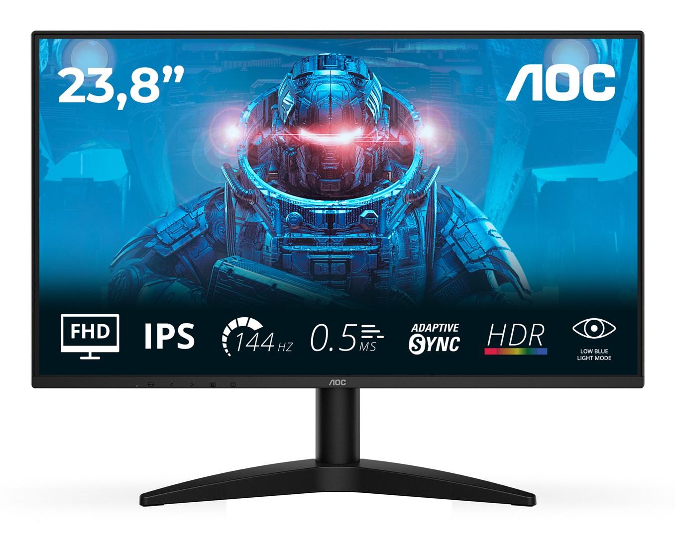 Skærm 24" AOC 24B36X - Full HD IPS, 144 Hz, HDR, sort billede