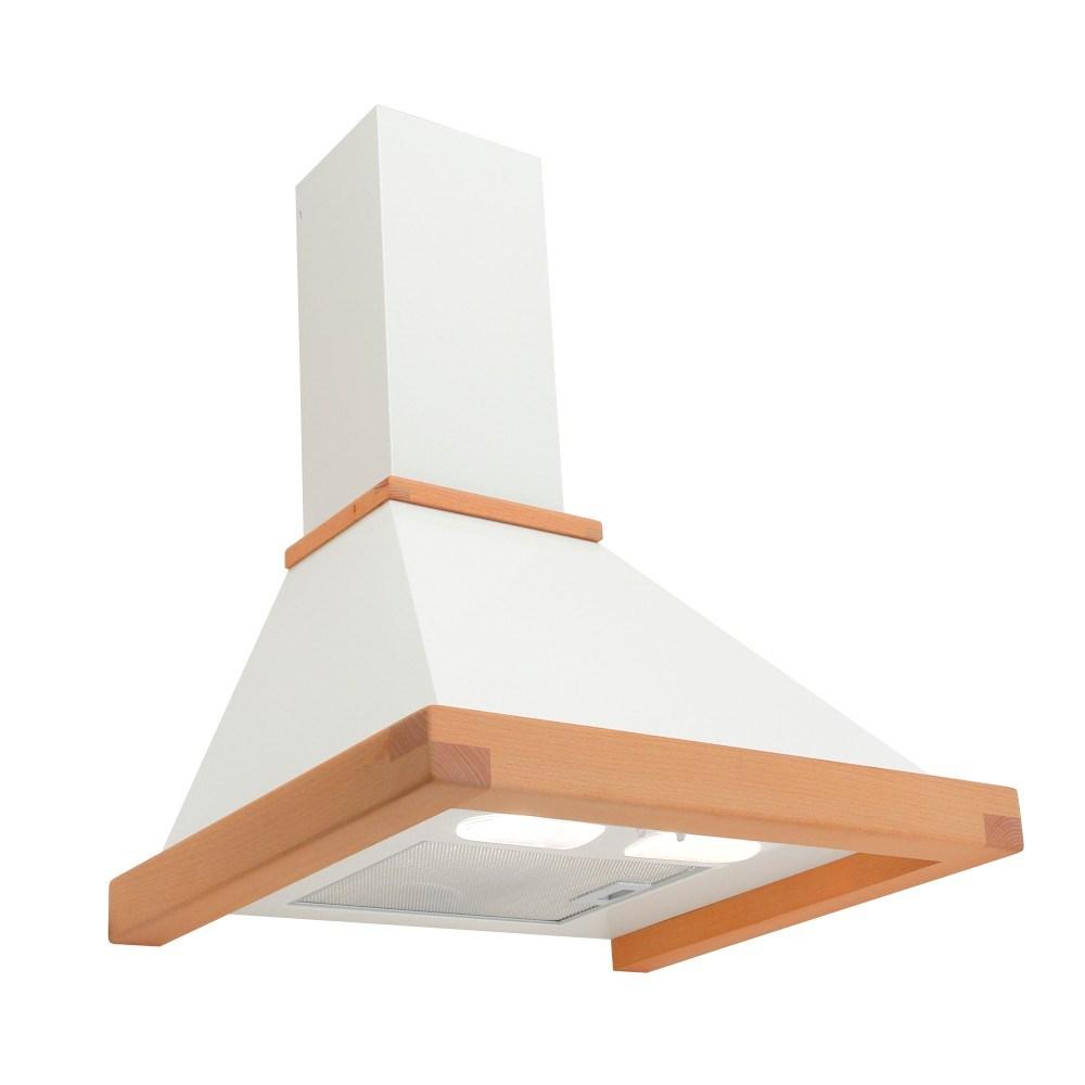 Emhætte vægmodel Akpo WK-4 Rustica Eco 60 – beige med træ billede