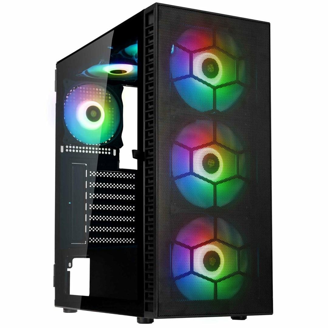 PC kabinet KOLINK Observatory HF Mesh ARGB Midi-Tower - sort
